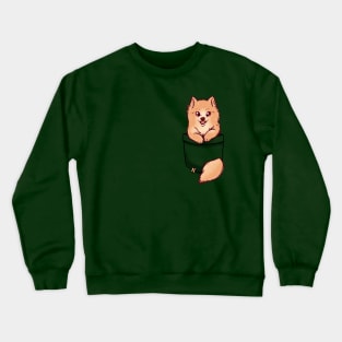 Pocket Cute Pomeranian Crewneck Sweatshirt